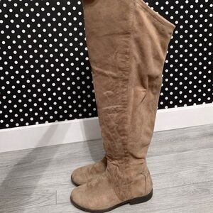 me too Tan Suede Boho Over-the-Knee Boots
